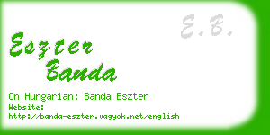 eszter banda business card